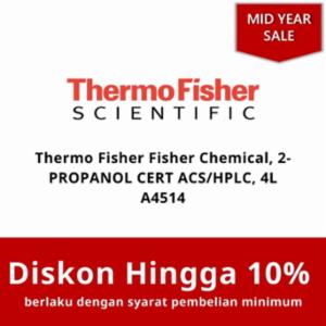 Thermo Fisher Fisher Chemical, 2-PROPANOL CERT ACS/HPLC, 4L A4514