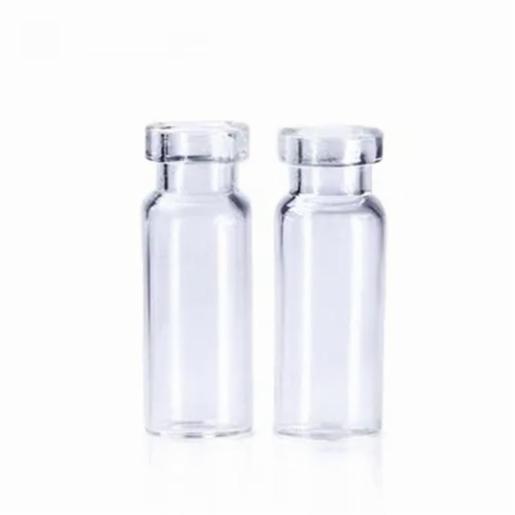 LabPRO QuickFit Clear Glass Crimp Vial 2ml, Flat Base, 11mm Crimp Vial Wide Opening With Label, 5000pcs/ctn LPQV5154