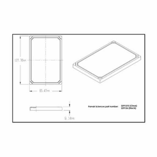 Porvair Sciences Polystyrene clear lid for all 96 well ANSI/SLAS standard plates 229125