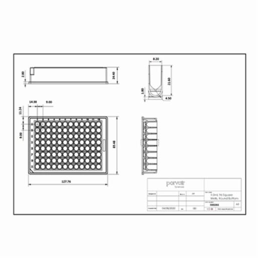 Porvair Sciences 96 Well Square 1 ml PP Deep Well Plate 500285-090